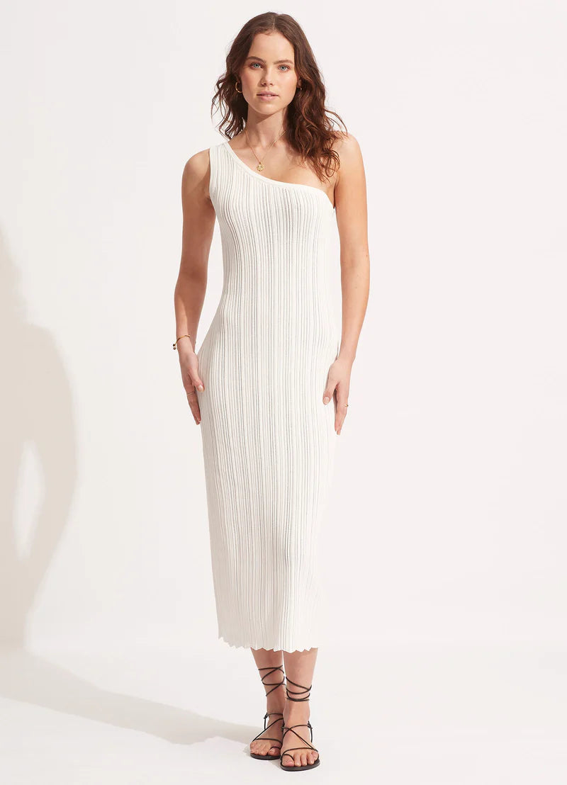 Seafolly Crochet Knit Dress White MichellesSwimanddenim