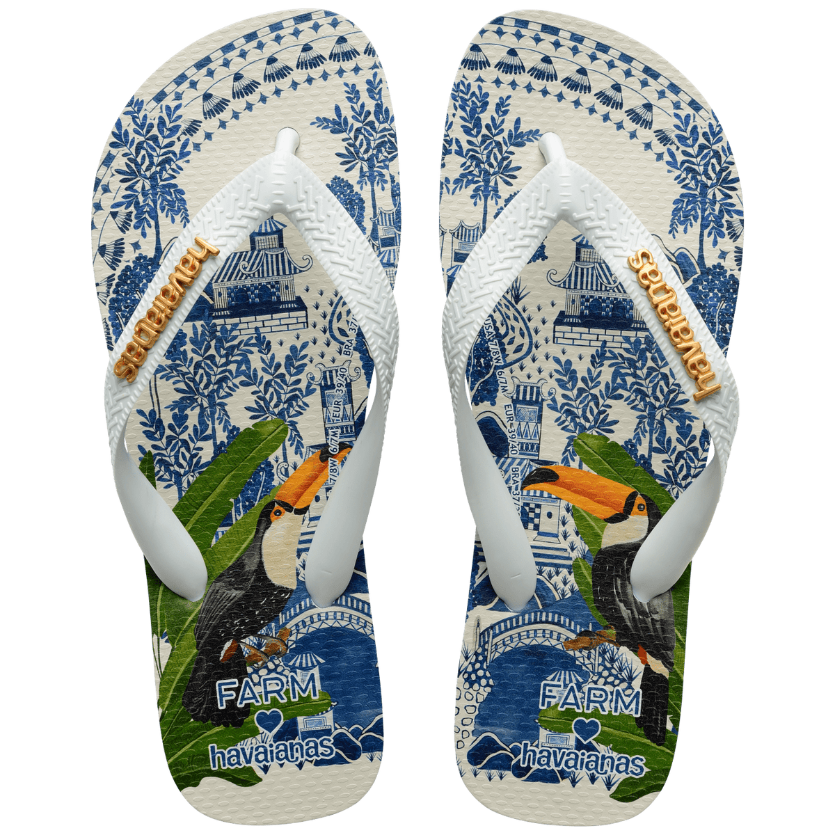 auteur kaping G Havaianas Farm Rio Toucan Flip Flops – MichellesSwimanddenim